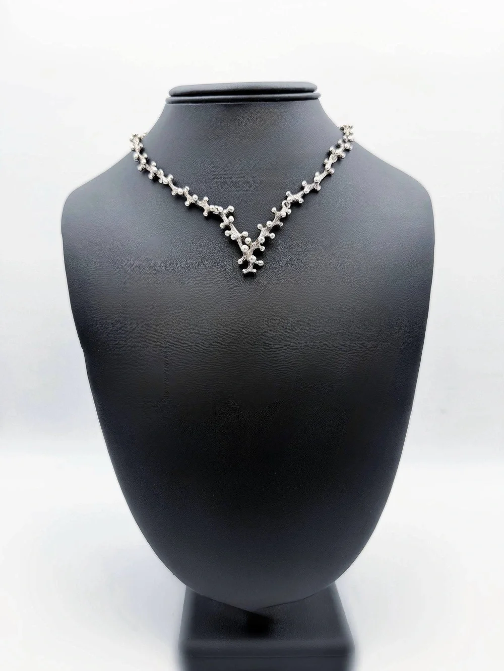 Vintage 925 Sterling Silver Coral Reef Sea Necklace Chain 16” 2mm